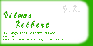 vilmos kelbert business card